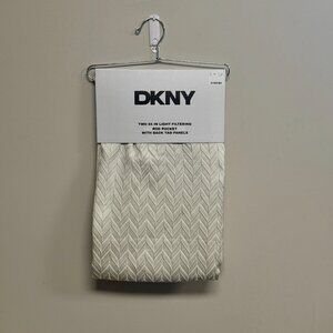 DKNY 50 x 84 Spire Jacquard Window Curtains Drapes Geometric Beige Off White
